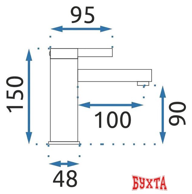 Смеситель Rea Polo B9941 (белый/хром) 4