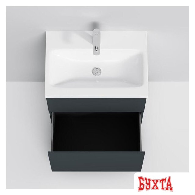 Мебель для ванных комнат AM.PM Тумба под умывальник Gem 60 M90FSX06022GM32 (2 ящика, графит) 4