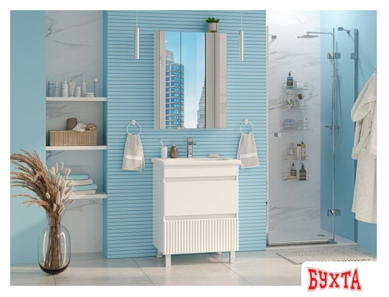 Мебель для ванных комнат Misty Тумба под умывальник Мира 65 П-Мир-01065-012Я 5