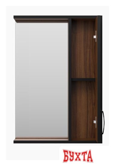 Мебель для ванных комнат Misty Шкаф с зеркалом Кедр 50 П-Кед04050-011П 3