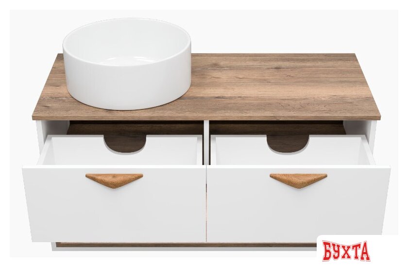 Мебель для ванных комнат Brevita Тумба под умывальник Bergen 105 BER-07105-19-01-2Я 5