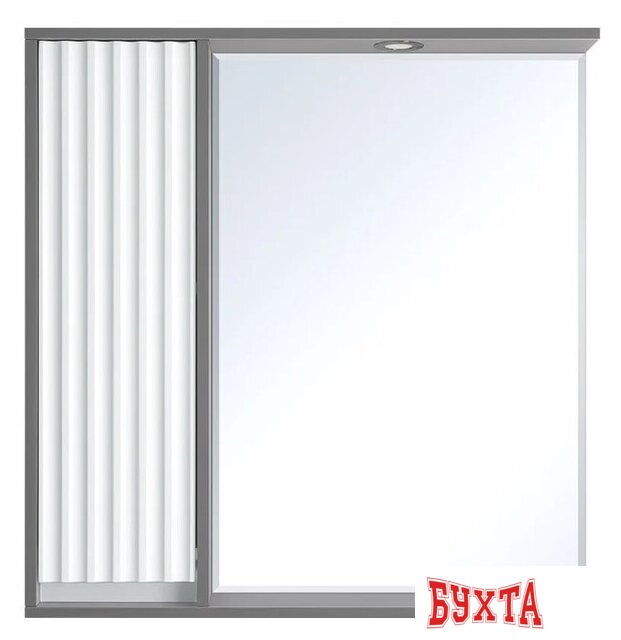 Мебель для ванных комнат Brevita Шкаф с зеркалом Balaton 80 L BAL-04080-01-01Л (серый) 2