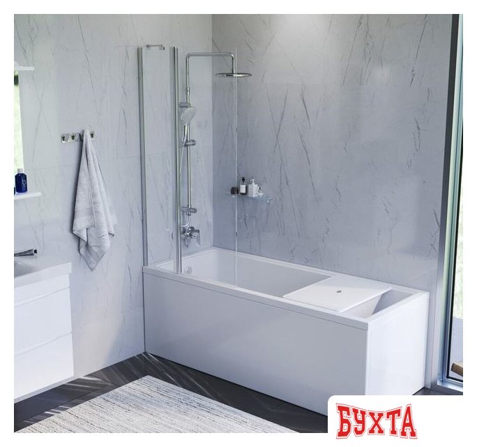 Стеклянная шторка для ванны AM.PM Gem W90BS-D3W5-140CT 4