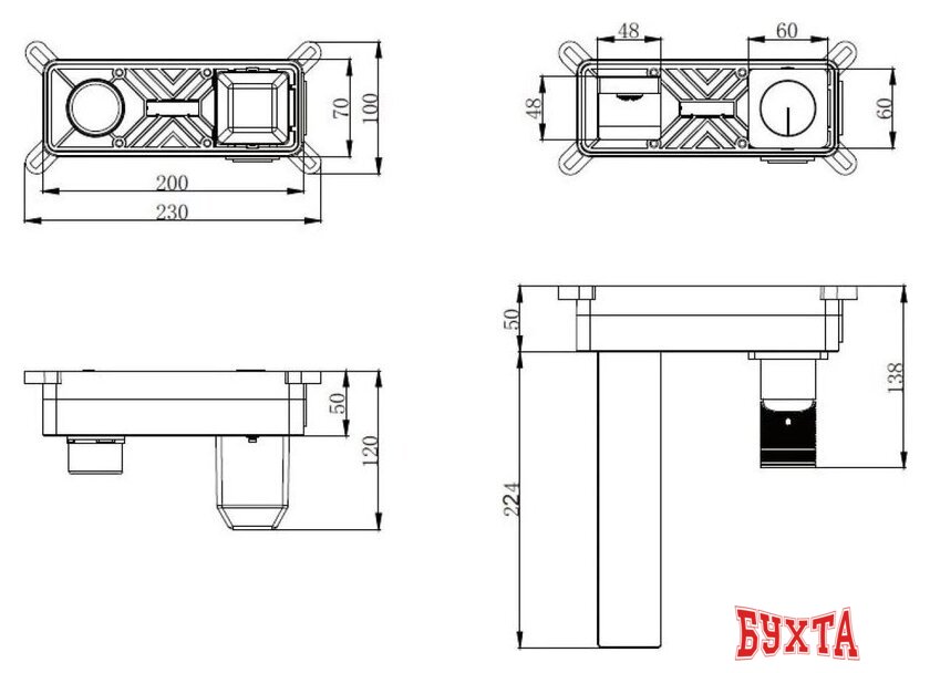 Смеситель Vincea VBFW-5DM01GM 4