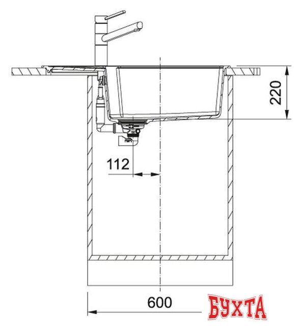 Кухонная мойка Franke UBG 611-78L (графит) 3