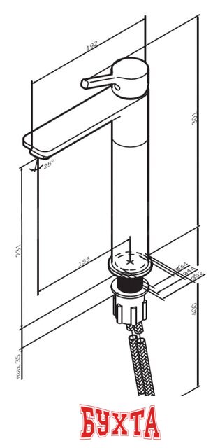 Смеситель AM.PM X-Joy F85A92022 (черный) 2