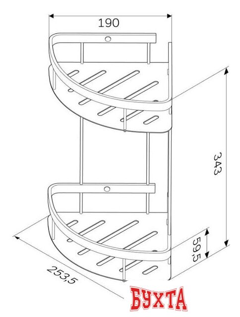 Мебель для ванных комнат AM.PM Полка Sense L A7454200 2