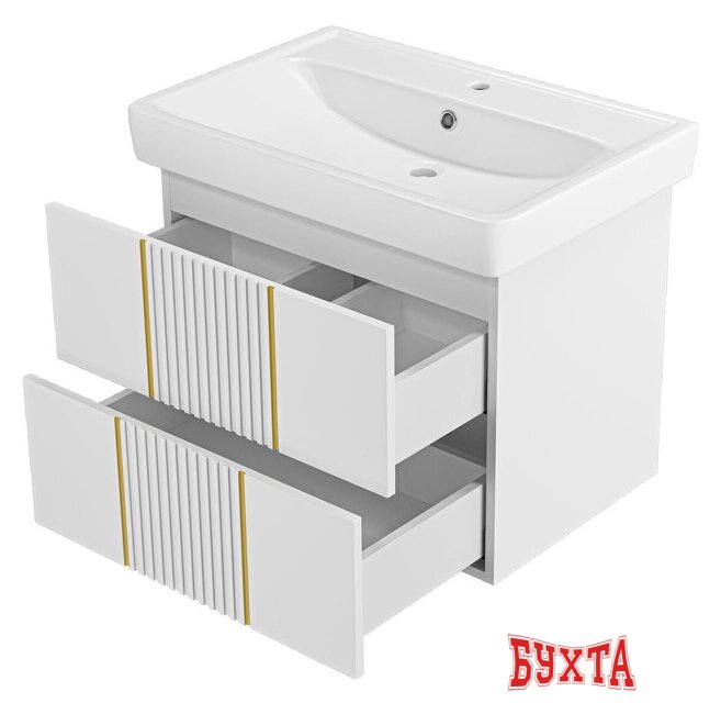 Мебель для ванных комнат Brevita Тумба под умывальник Vega 70 VEG-09070-0102Я 3
