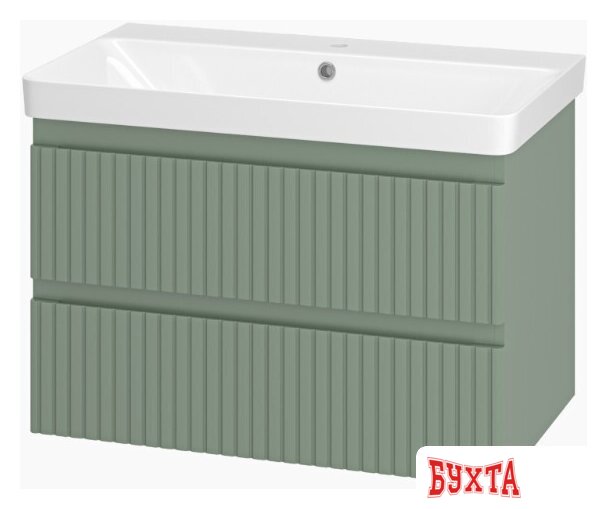 Мебель для ванных комнат Brevita Тумба под умывальник Victory 80 VIC-09080-0802Я (зеленый матовый) 3