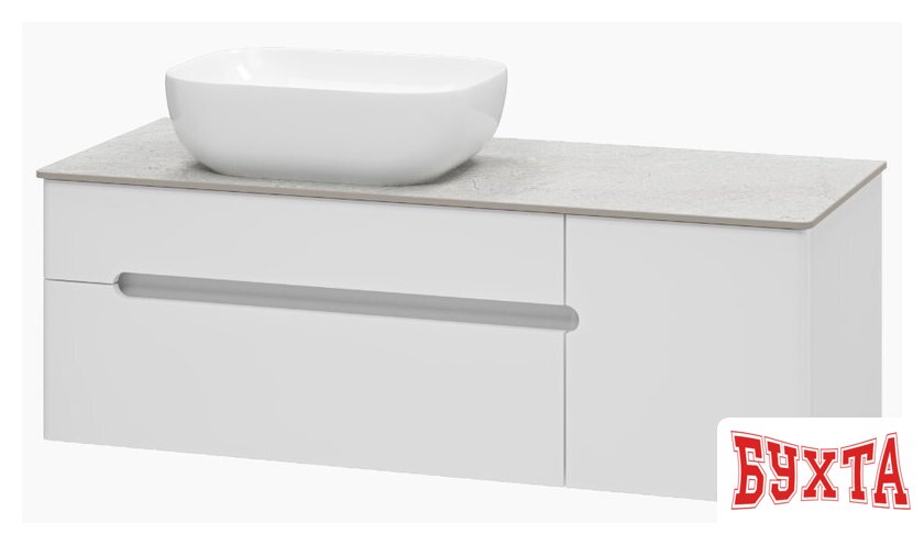 Мебель для ванных комнат Misty Тумба под умывальник Роял 120 П-Роя-01120-011П2Я (подвесная, белый) 3