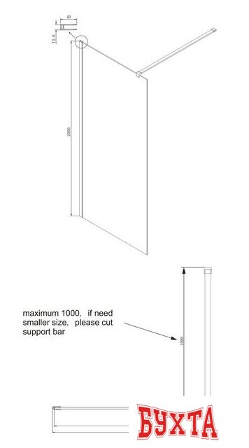 Душевая стенка Ambassador Set 15031112-ST4 5