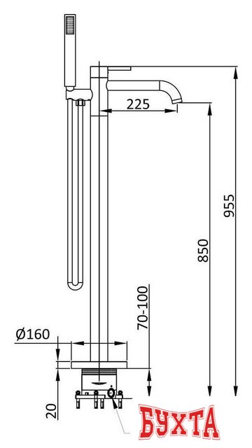 Смеситель Vincea VTF-1DMB 4