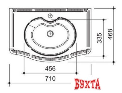 Умывальник Caprigo 158-G3070 2