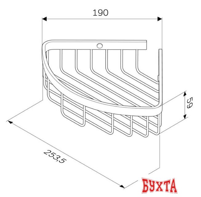 Мебель для ванных комнат AM.PM Полка Sense L A7452100 2