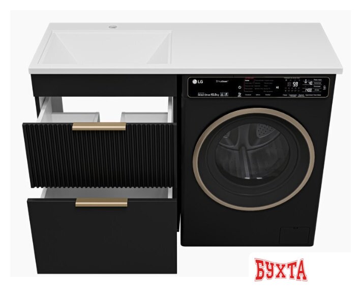 Мебель для ванных комнат Brevita Тумба под умывальник Enfida 60 ENF-07060-022Я (черный матовый) 2