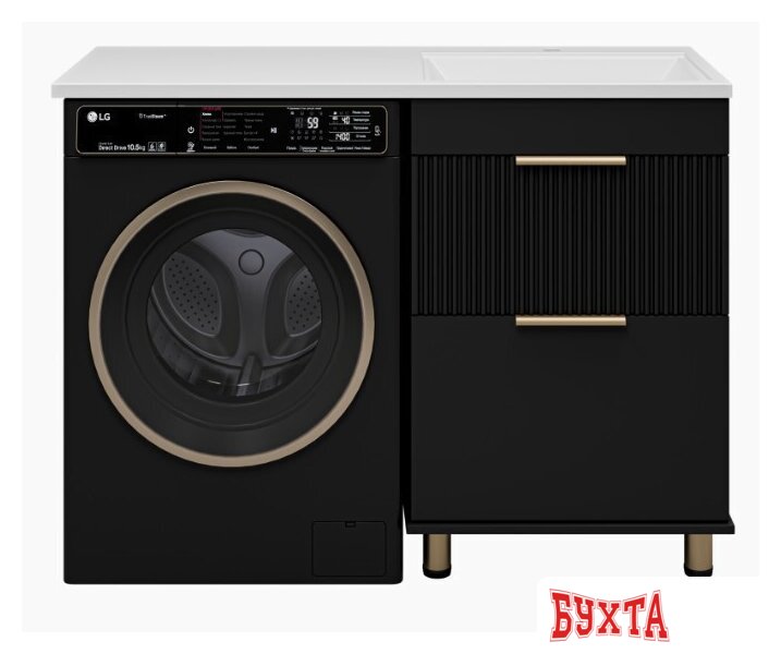 Мебель для ванных комнат Brevita Тумба под умывальник Enfida 60 ENF-07060-022Я (черный матовый) 5