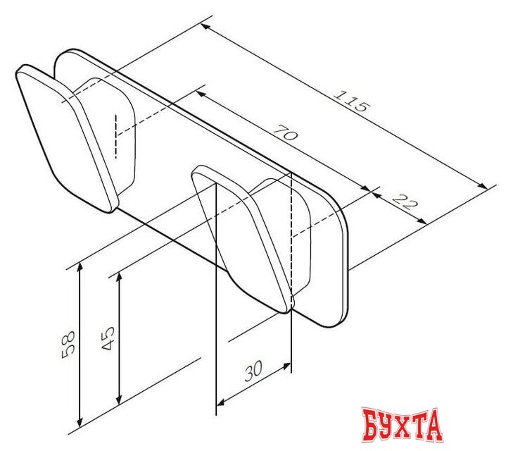 Крючок для ванны AM.PM Inspire A50A35600 2