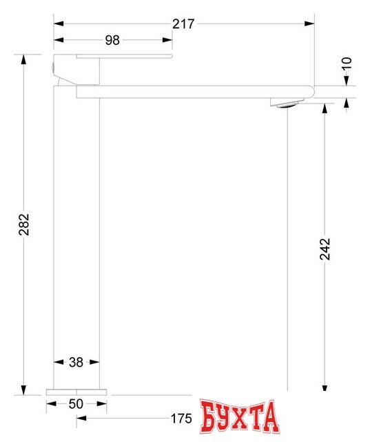 Смеситель Vincea VBF-2VS2MB 3