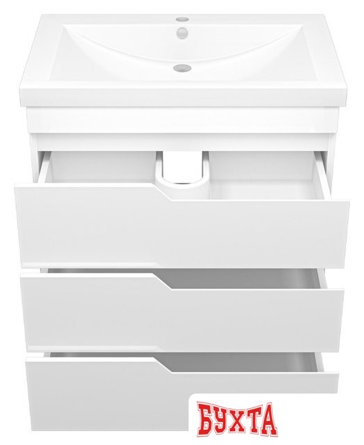 Мебель для ванных комнат Misty Тумба под умывальник Софт 75 П-Соф-01075-0113Я 3