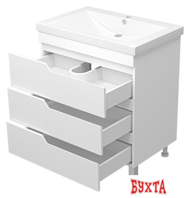 Мебель для ванных комнат Misty Тумба под умывальник Софт 75 П-Соф-01075-0113Я 4