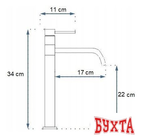 Смеситель Rea Lugano REA-B5002 (золотой) 5