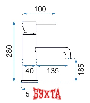 Смеситель Rea Lungo REA-B4104 (хром) 3