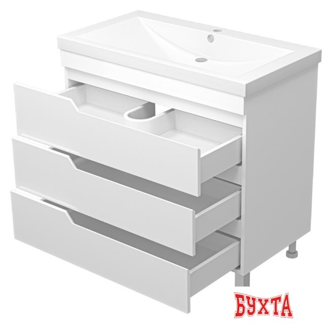 Мебель для ванных комнат Misty Тумба под умывальник Софт 90 П-Соф-01090-0113Я 3