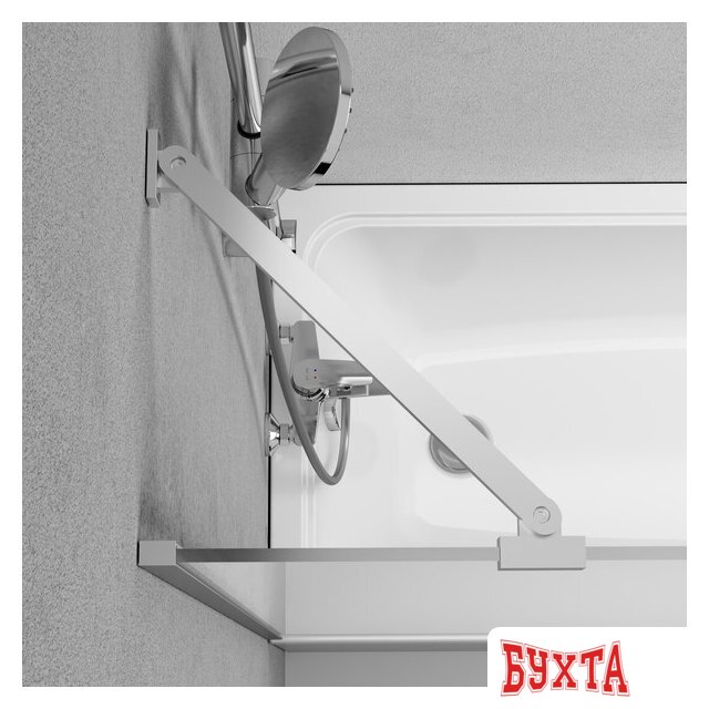 Стеклянная шторка для ванны AM.PM Gem W90BS-080-140CM 4