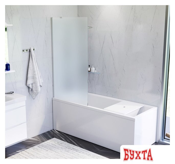 Стеклянная шторка для ванны AM.PM Gem W90BS-080-140CM 5