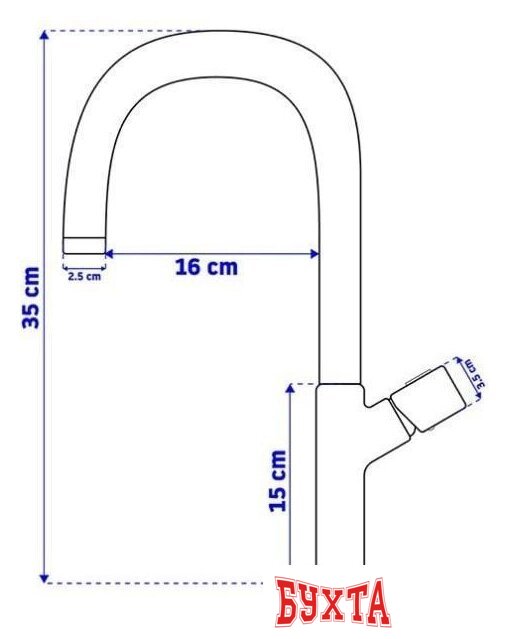 Смеситель Rea Salto REA-B6351 (черный/золотой) 5