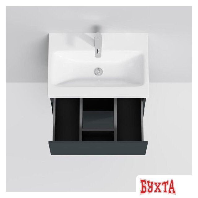 Мебель для ванных комнат AM.PM Тумба под умывальник Gem 60 M90FHX06022GM (2 ящика, графит) 3