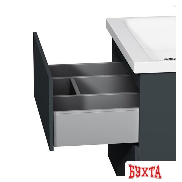 Мебель для ванных комнат AM.PM Тумба под умывальник Gem 60 M90FHX06022GM (2 ящика, графит) 5