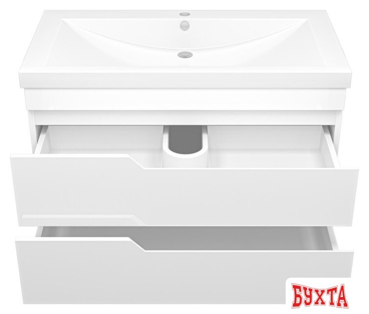 Мебель для ванных комнат Misty Тумба под умывальник Софт 90 П-Соф-01090-011П2Я 3