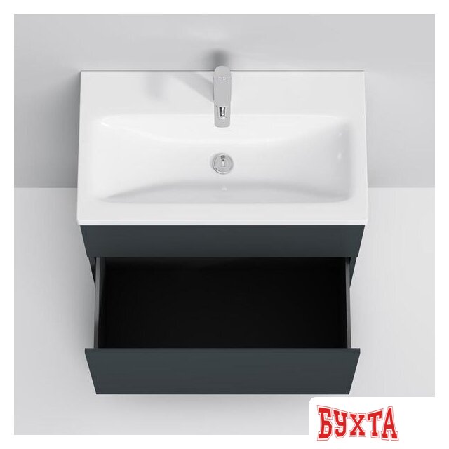 Мебель для ванных комнат AM.PM Тумба под умывальник Gem 75 M90FSX07522GM32 (2 ящика, графит) 4