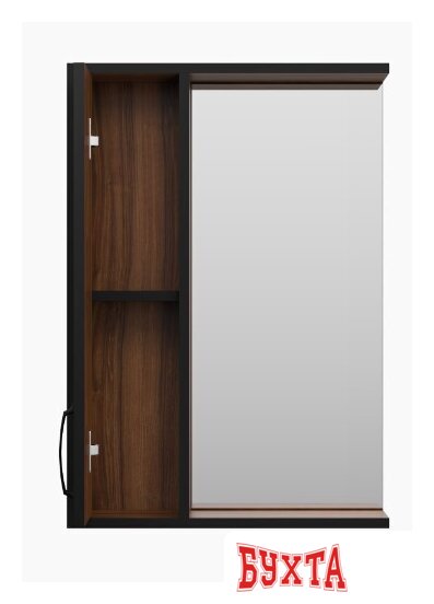 Мебель для ванных комнат Misty Шкаф с зеркалом Кедр 50 П-Кед04050-011Л 3