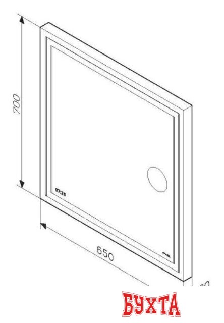 Мебель для ванных комнат AM.PM Зеркало Gem 65 M91AMOX0653WG 2