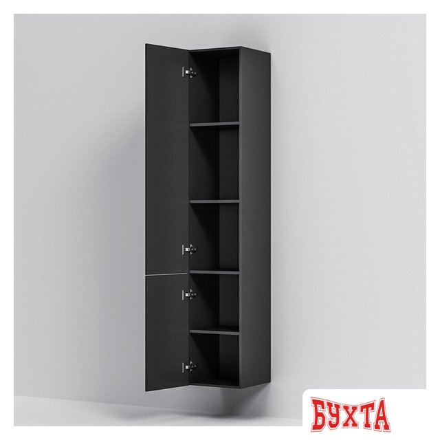 Мебель для ванных комнат AM.PM Шкаф-пенал GEM M90CHR0306BM (черный матовый) 4