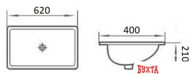 Умывальник CeramaLux 540F 2