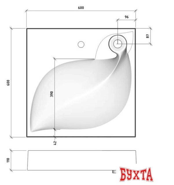 Умывальник Madera List 60 1