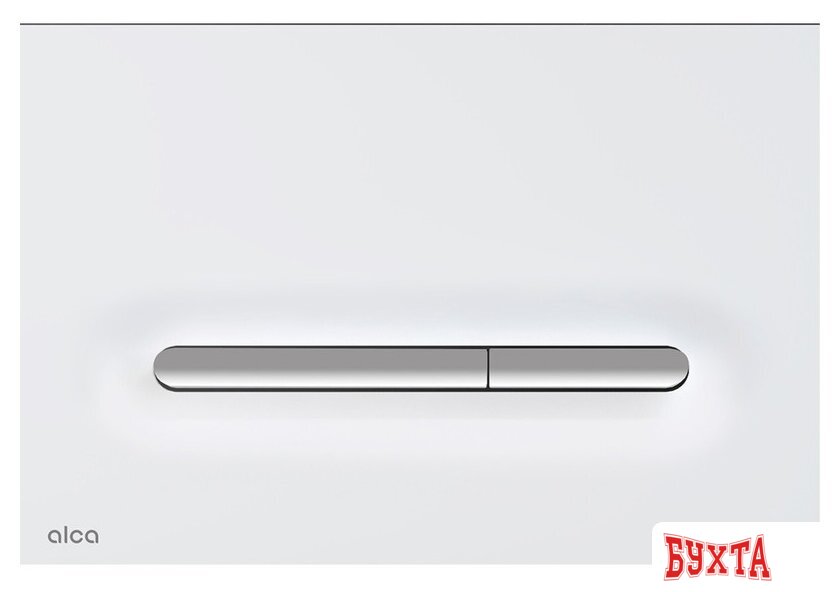 Панель смыва Alcaplast Linka M1876-1 (белый-мат/xром-глянец)