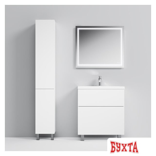 Мебель для ванных комнат AM.PM Шкаф-пенал Gem 30 M90CSL0306WG (левый, белый глянец) 5