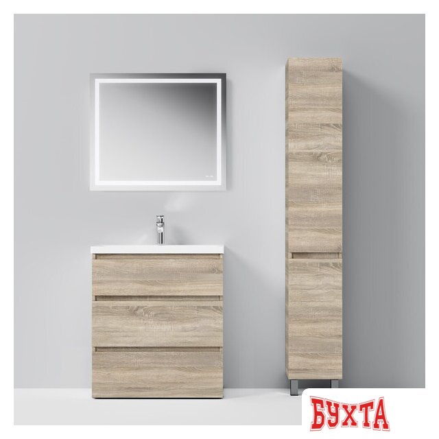 Мебель для ванных комнат AM.PM Шкаф-пенал Gem S 30 M91CSR0306OF (правый, светлый дуб) 5