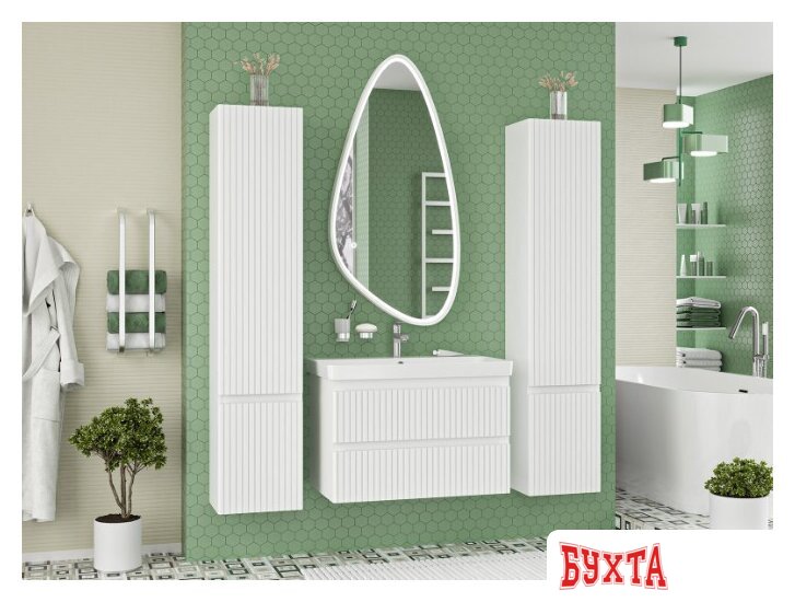 Мебель для ванных комнат Brevita Тумба под умывальник Victory 80 VIC-09080-0102Я 5