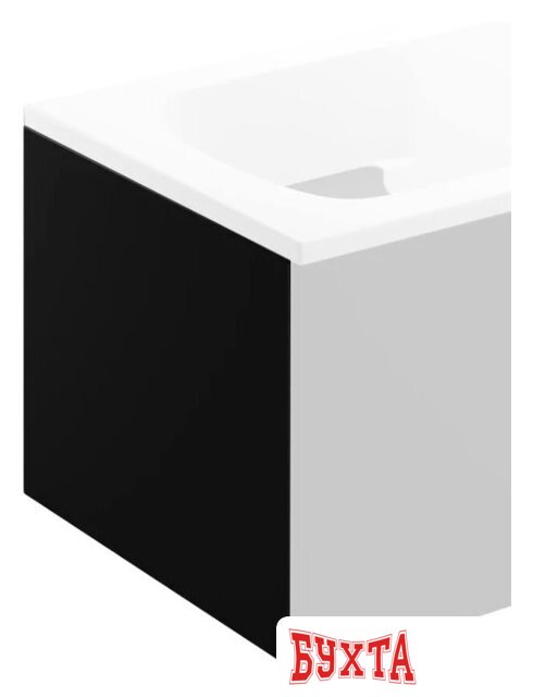 Торцевой экран под ванну Polimat Avo/Vovo 00630 (70x54, черный)