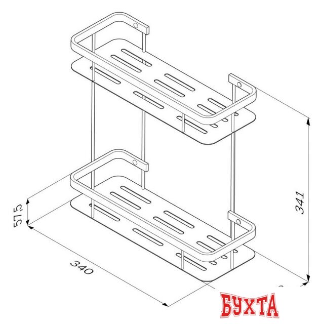 Мебель для ванных комнат AM.PM Полка Sense L A7453200 2