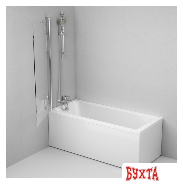 Стеклянная шторка для ванны AM.PM Gem W90BS-D080-140CT 4