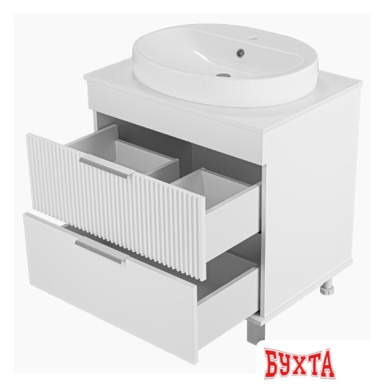 Мебель для ванных комнат Brevita Тумба под умывальник Enfida 70 ENF-06070-0142Я (белый матовый) 3