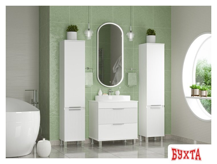 Мебель для ванных комнат Brevita Тумба под умывальник Enfida 70 ENF-06070-0142Я (белый матовый) 5