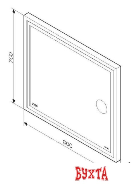 Мебель для ванных комнат AM.PM Зеркало Gem 80 M91AMOX0803WG 2