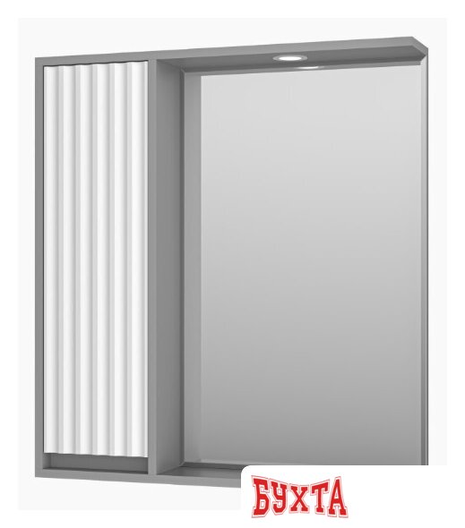 Мебель для ванных комнат Brevita Шкаф с зеркалом Balaton 75 L BAL-04075-01-01Л (серый) 2